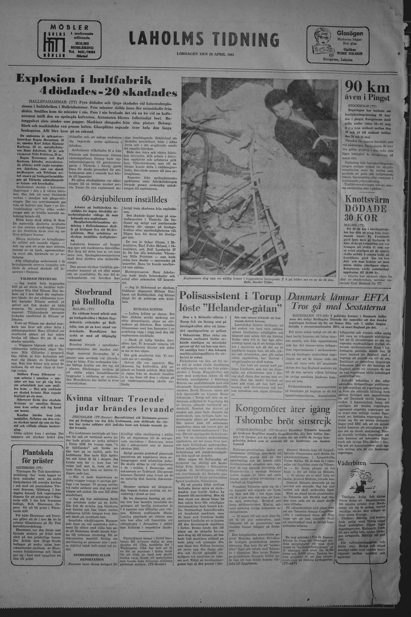 Laholms Tidning Lördag 29 april 1961, sida 8