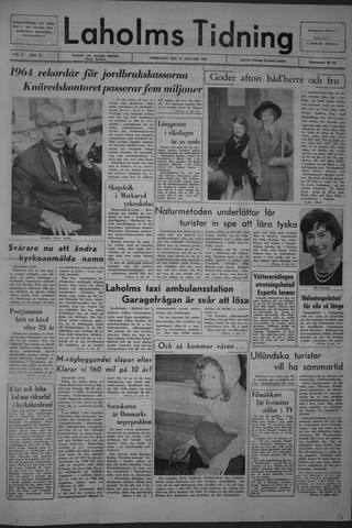 Förstasidan, Fredag 15 januari 1965