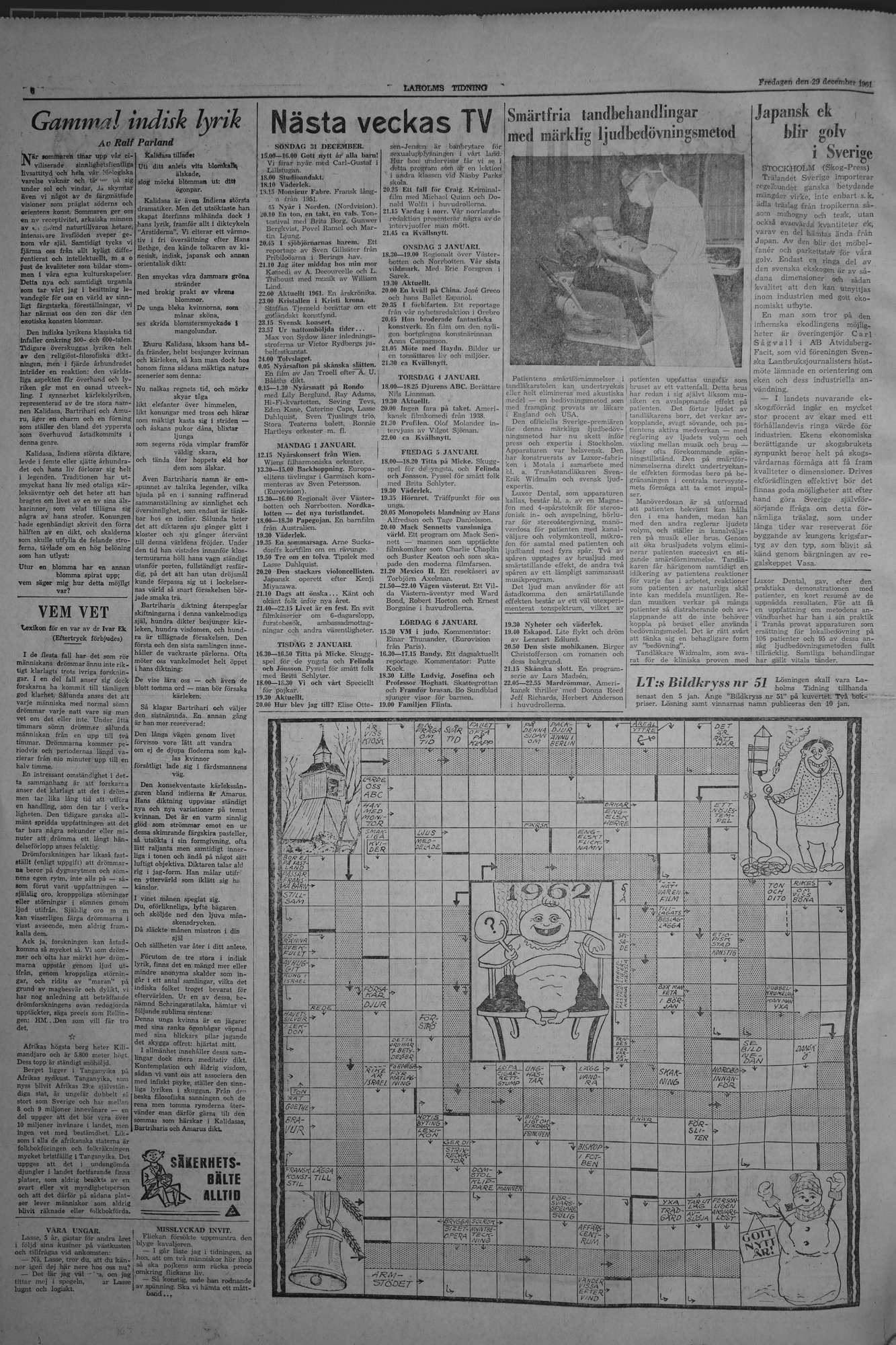 Laholms Tidning Fredag 29 december 1961, sida 6