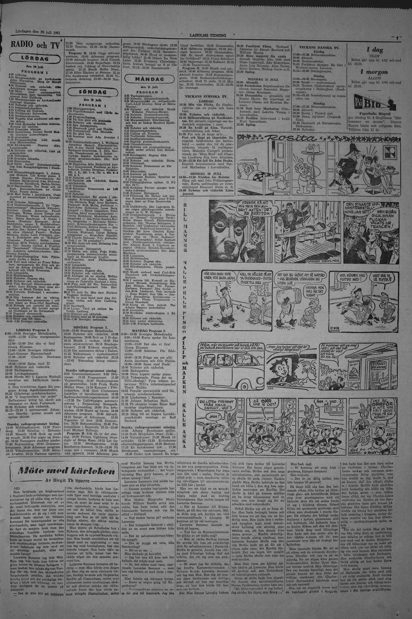 Laholms Tidning Lördag 29 juli 1961, sida 7