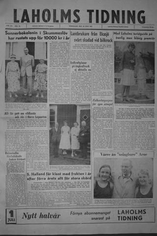 Förstasidan, Torsdag 29 juni 1961