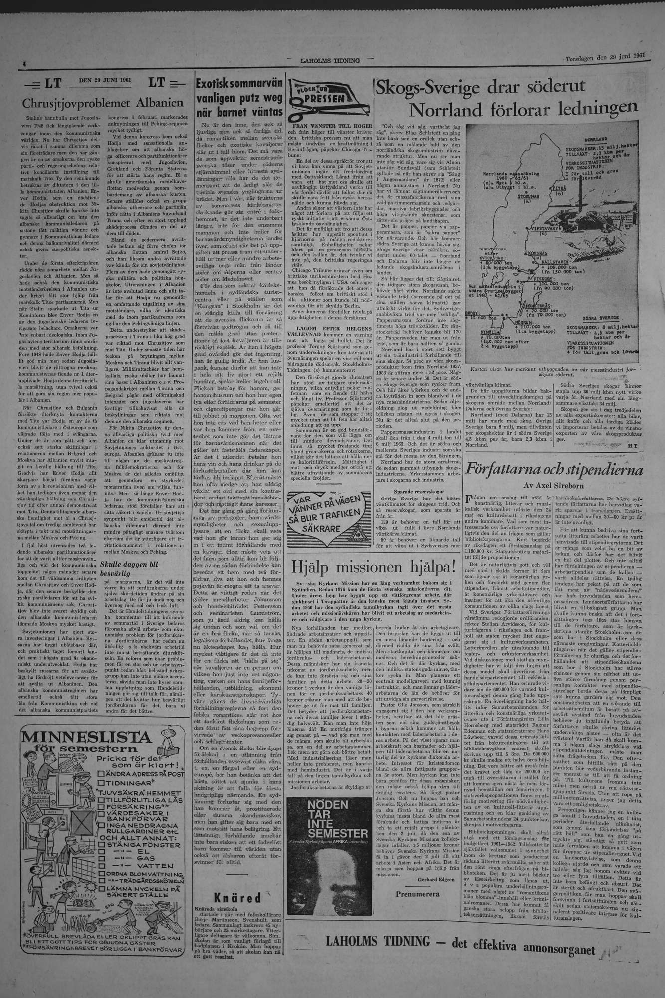 Laholms Tidning Torsdag 29 juni 1961, sida 4