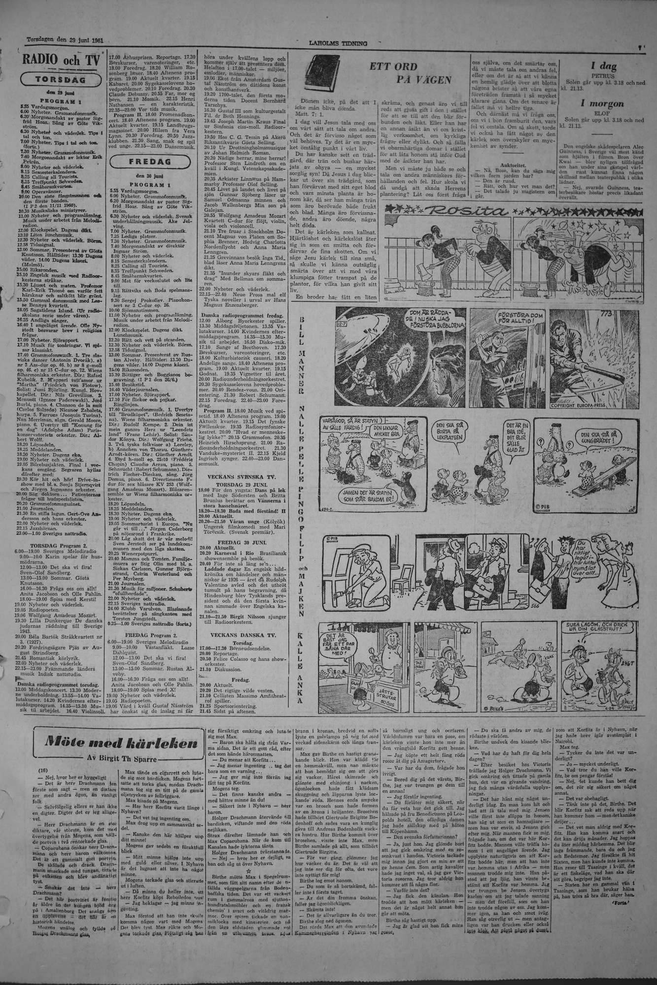 Laholms Tidning Torsdag 29 juni 1961, sida 7