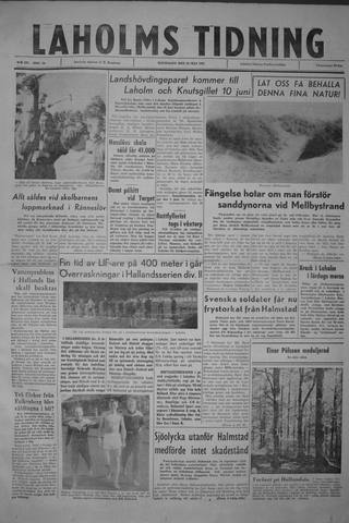 Förstasidan, Måndag 29 maj 1961