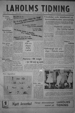 Förstasidan, Onsdag 29 mars 1961