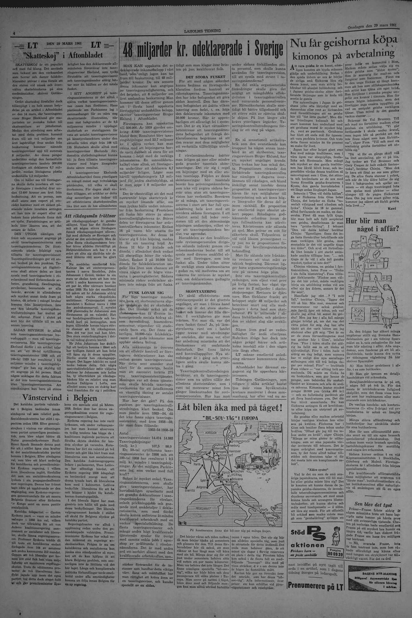 Laholms Tidning Onsdag 29 mars 1961, sida 4