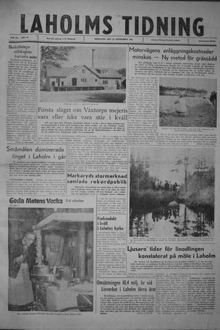Förstasidan, Fredag 29 september 1961