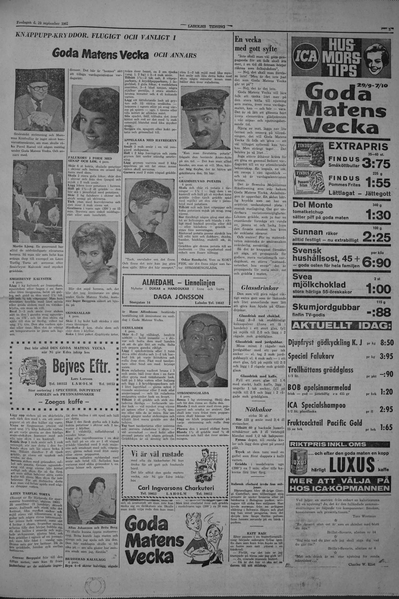 Laholms Tidning Fredag 29 september 1961, sida 5