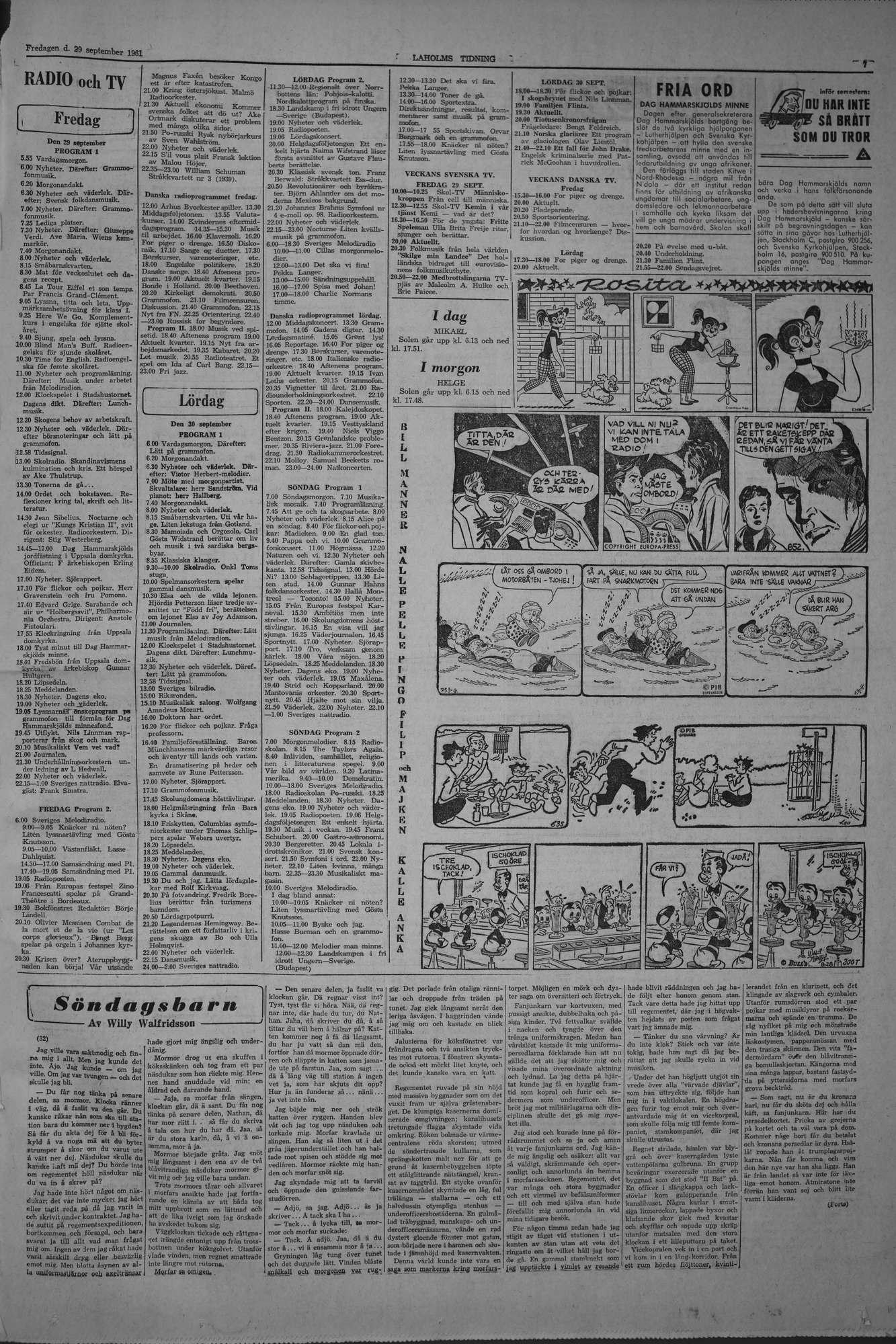 Laholms Tidning Fredag 29 september 1961, sida 7