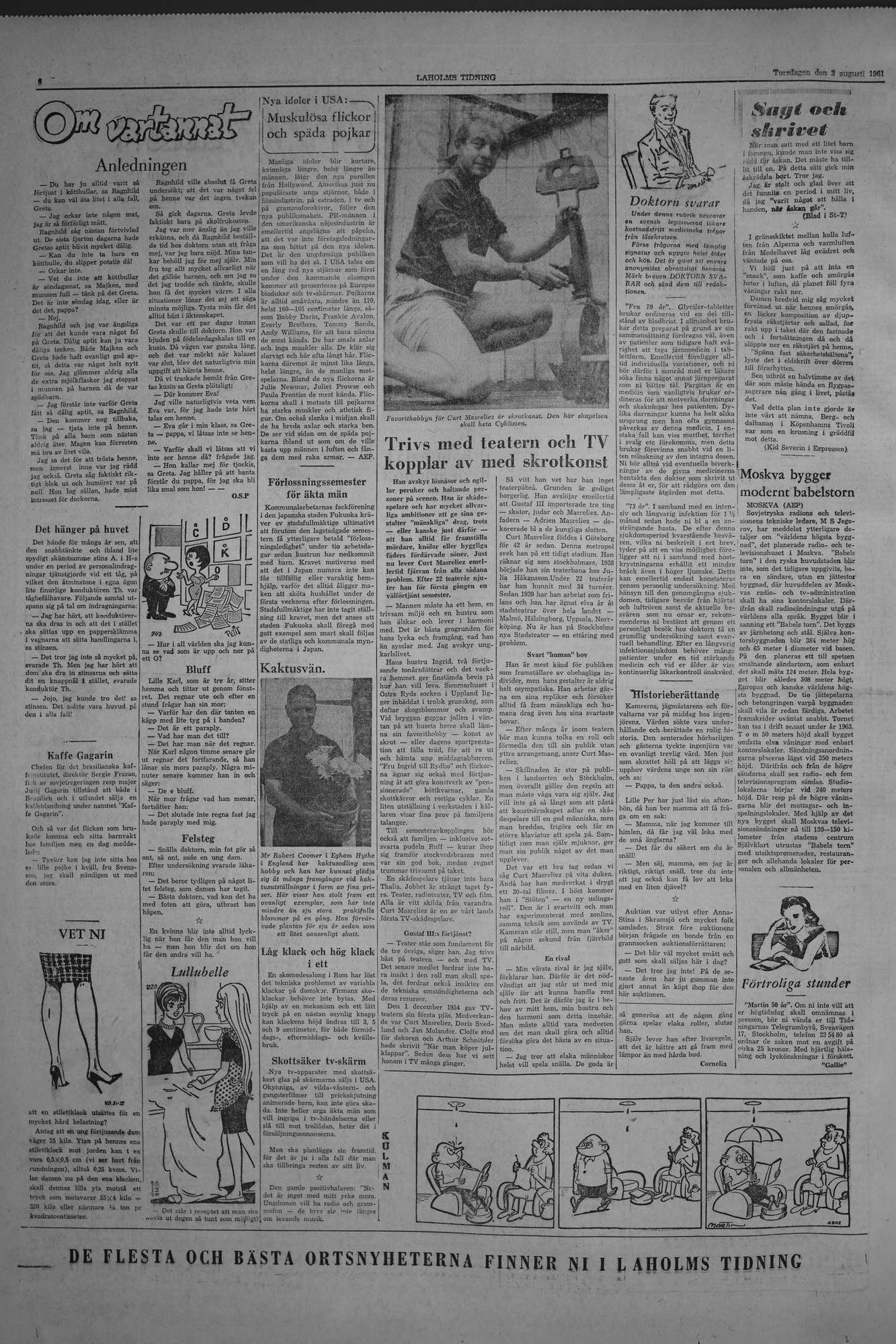 Laholms Tidning Torsdag 3 augusti 1961, sida 6