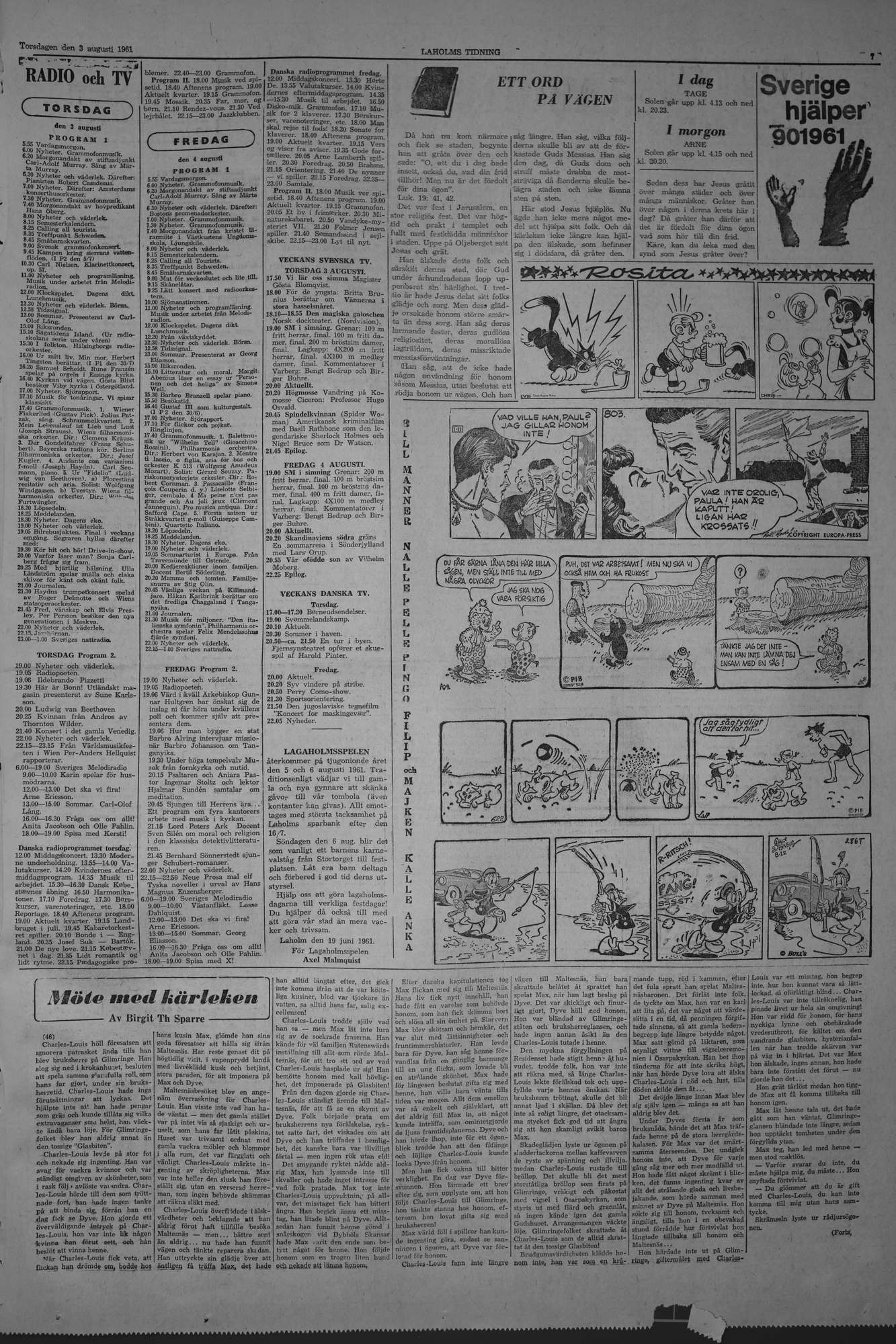 Laholms Tidning Torsdag 3 augusti 1961, sida 7