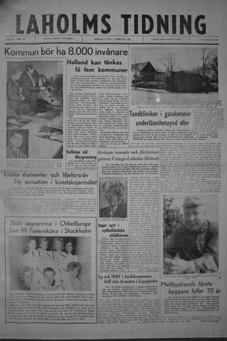 Förstasidan, Fredag 3 februari 1961