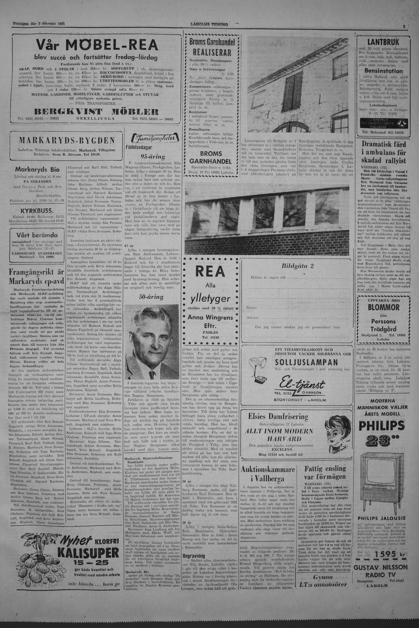 Laholms Tidning Fredag 3 februari 1961, sida 3