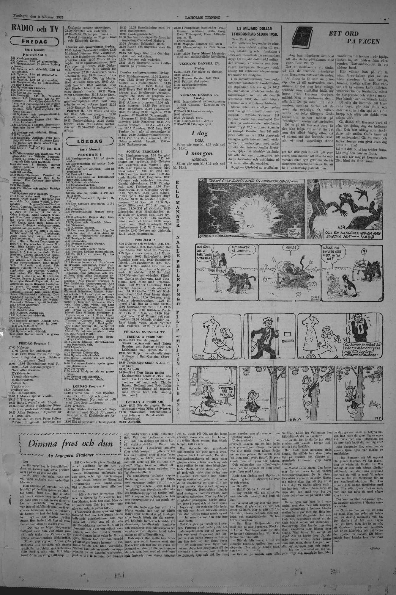 Laholms Tidning Fredag 3 februari 1961, sida 7
