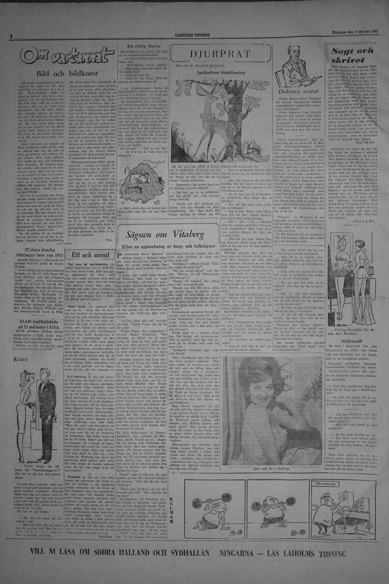 Laholms Tidning Tisdag 3 januari 1961, sida 6