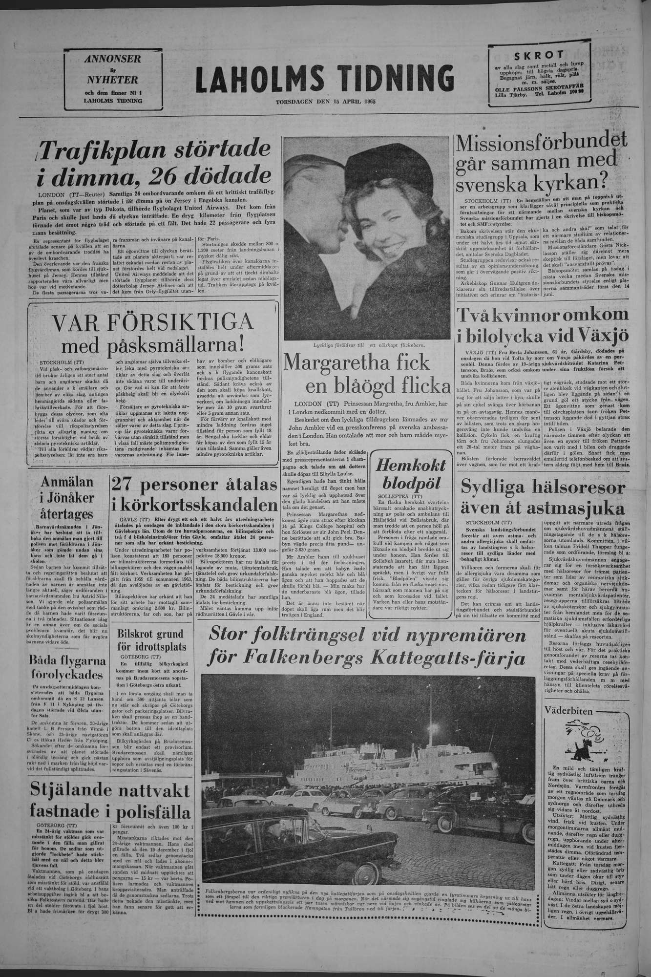 Laholms Tidning Torsdag 15 april 1965, sida 8