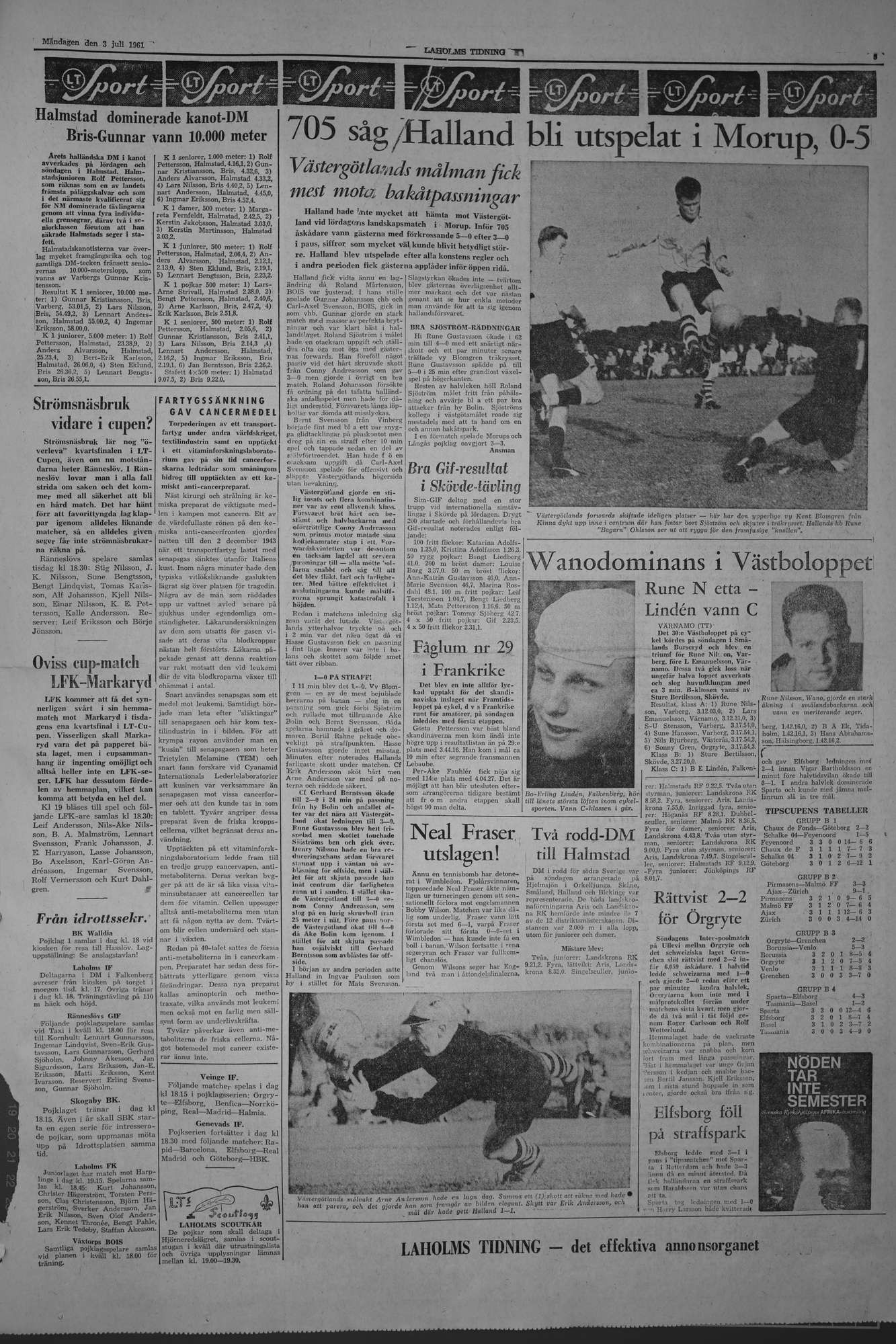 Laholms Tidning Måndag 3 juli 1961, sida 5