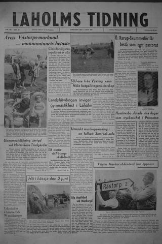 Förstasidan, Lördag 3 juni 1961