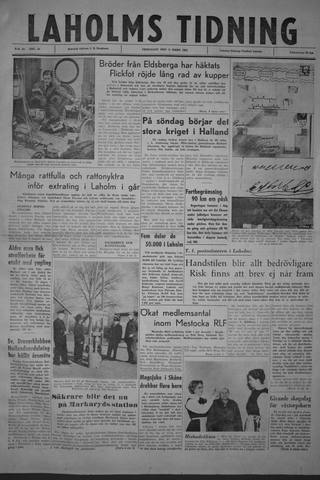 Förstasidan, Fredag 3 mars 1961