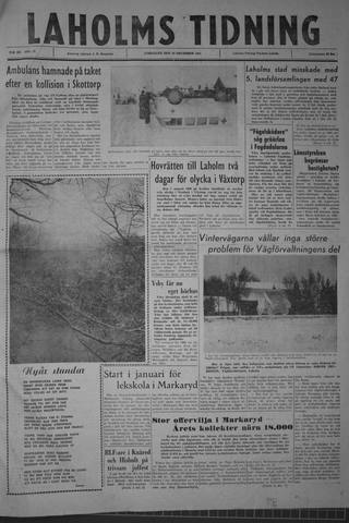 Förstasidan, Lördag 30 december 1961