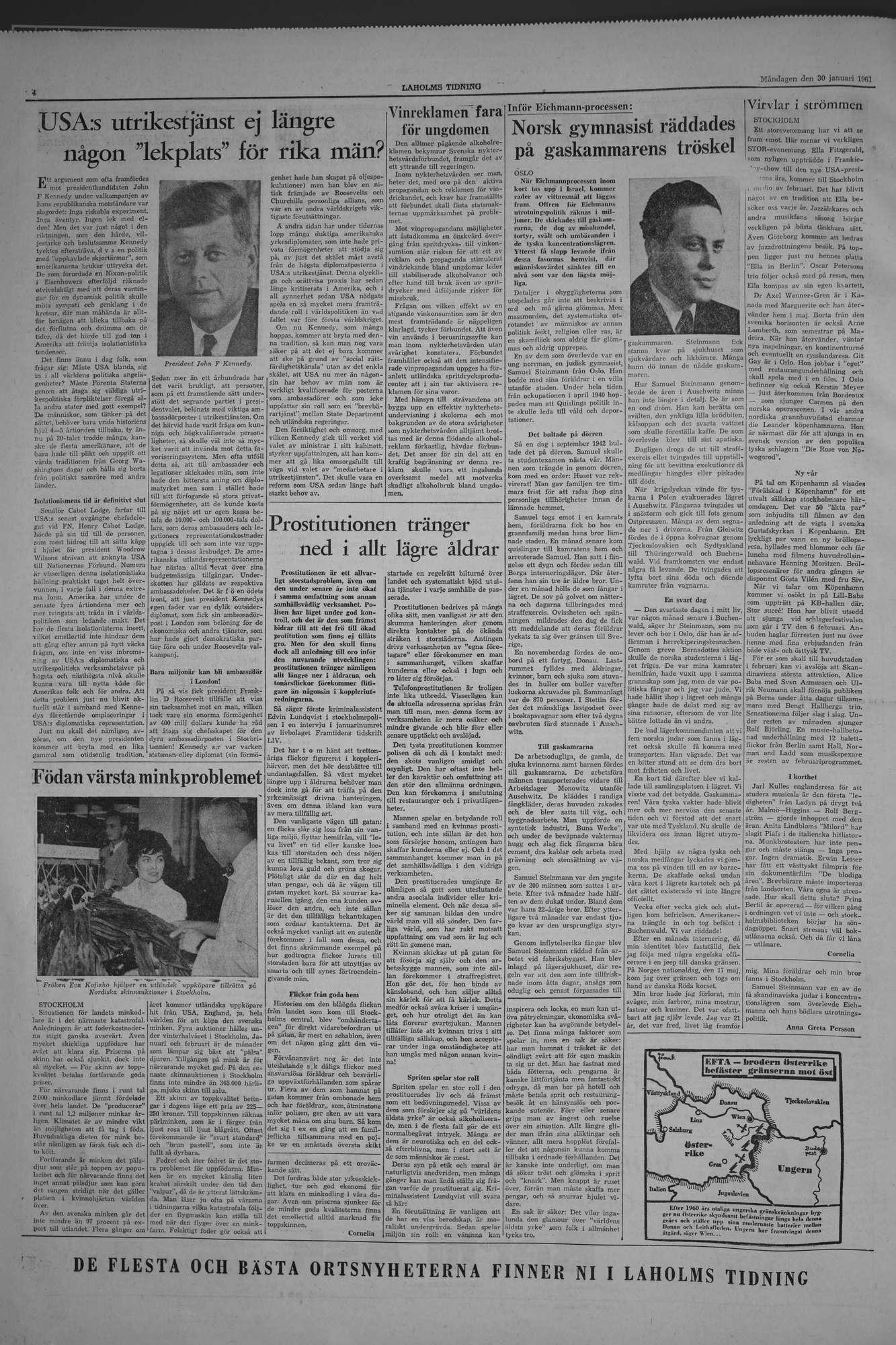 Laholms Tidning Måndag 30 januari 1961, sida 4