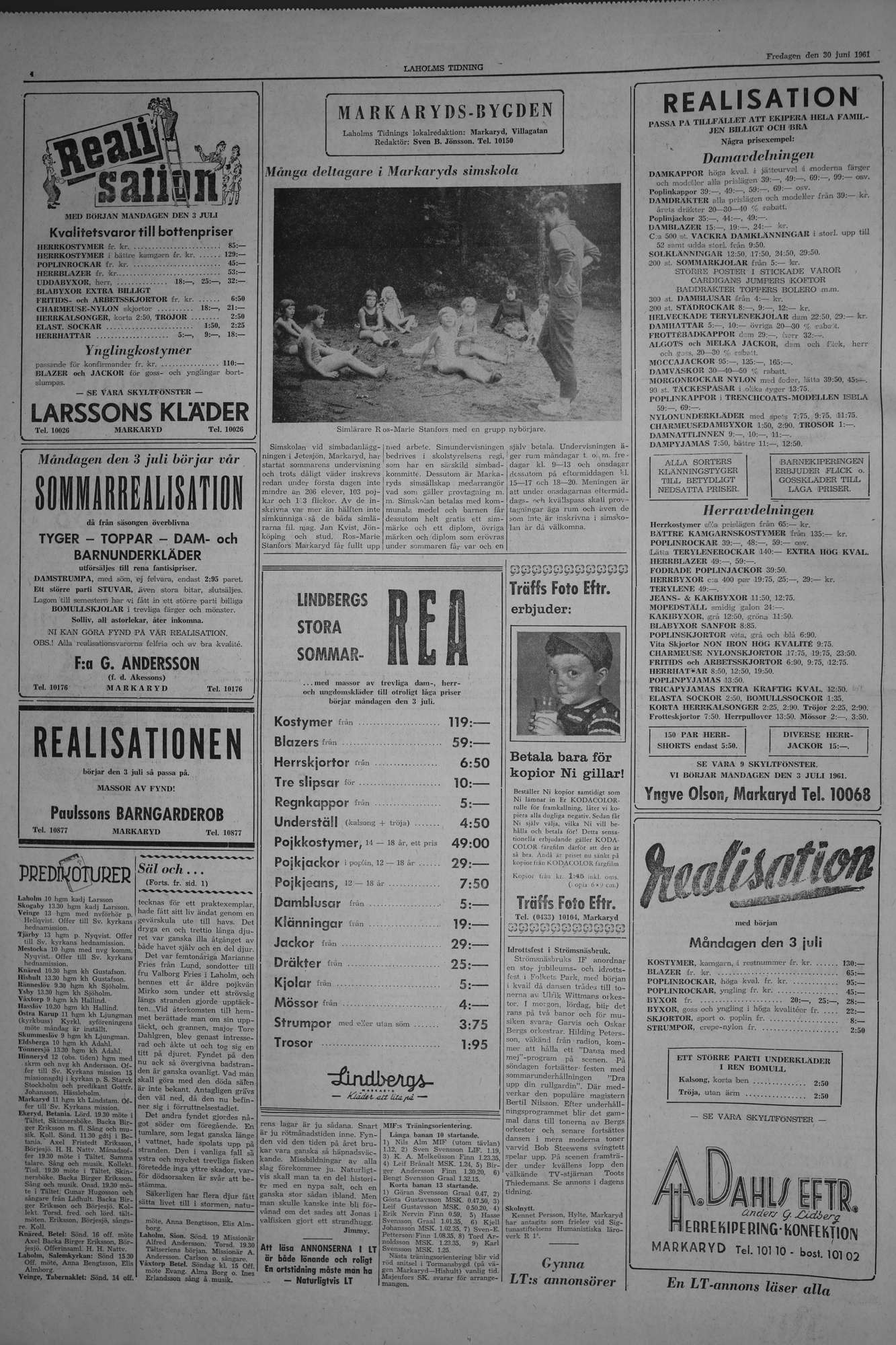 Laholms Tidning Fredag 30 juni 1961, sida 4