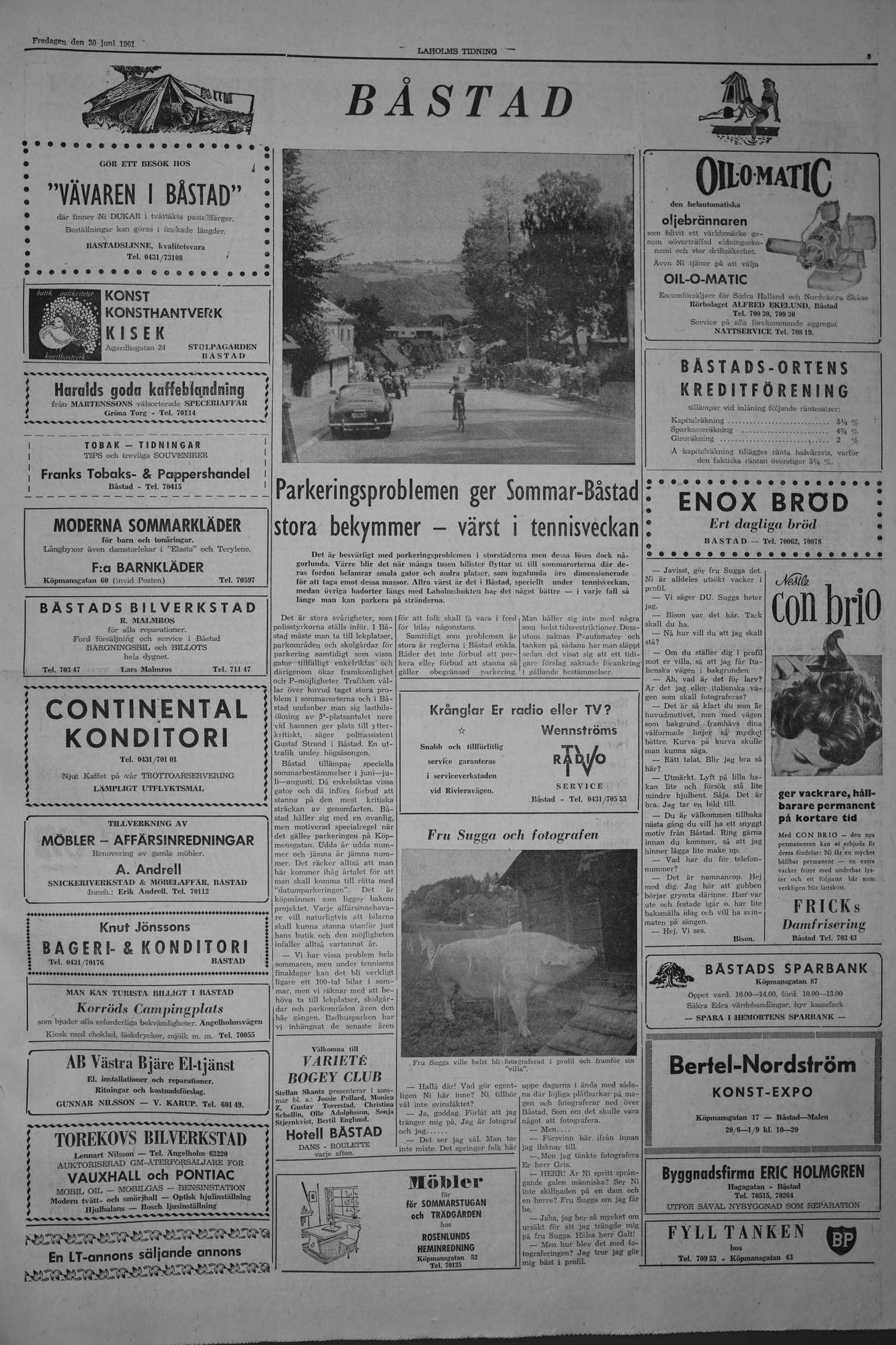 Laholms Tidning Fredag 30 juni 1961, sida 5