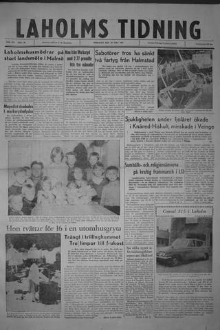 Förstasidan, Tisdag 30 maj 1961