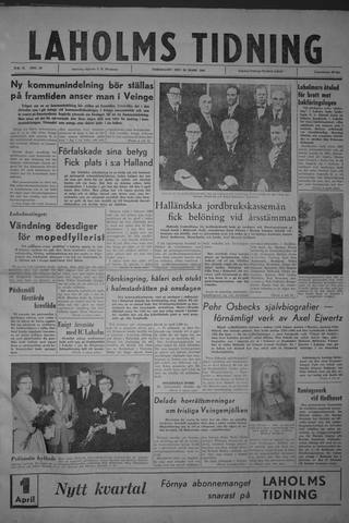 Förstasidan, Torsdag 30 mars 1961