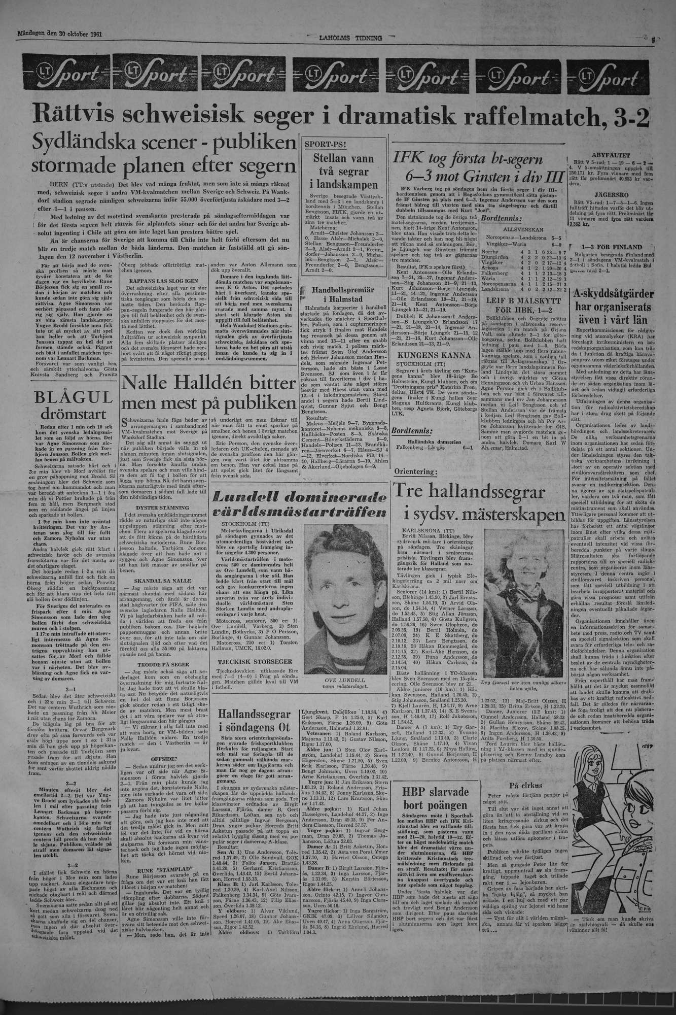 Laholms Tidning Måndag 30 oktober 1961, sida 5