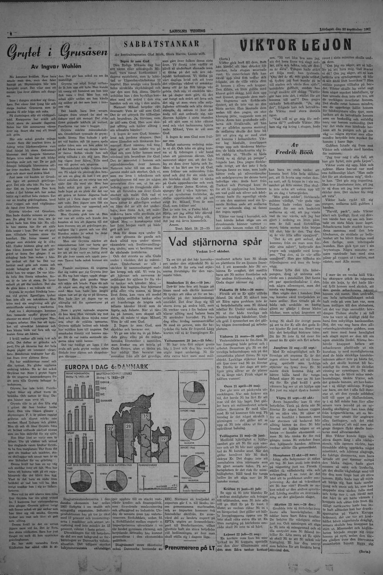 Laholms Tidning Lördag 30 september 1961, sida 6