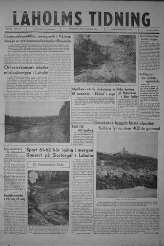 Förstasidan, Torsdag 31 augusti 1961