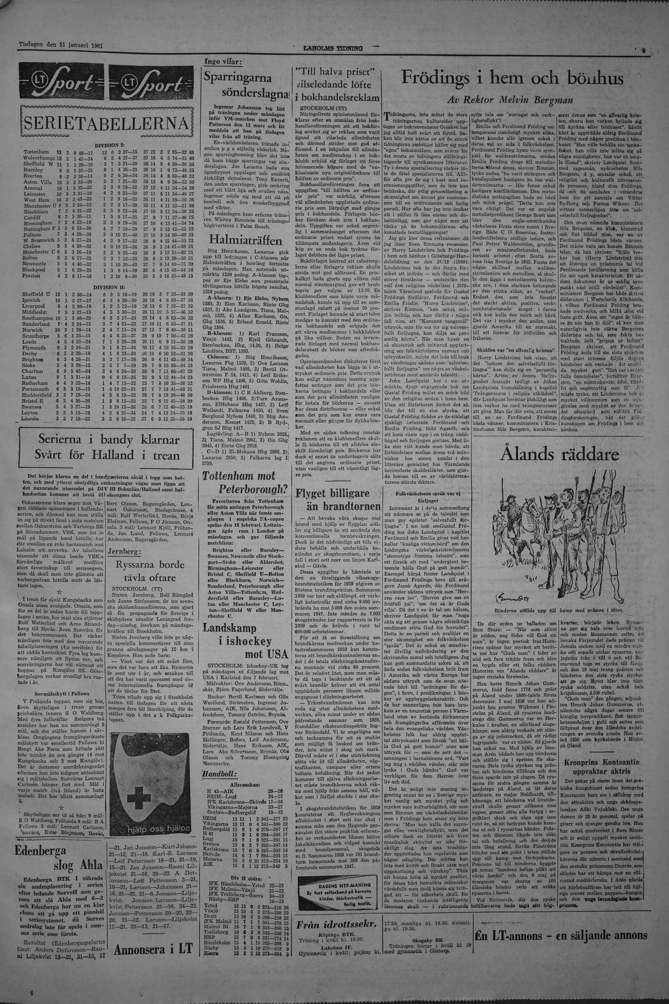 Laholms Tidning Tisdag 31 januari 1961, sida 5
