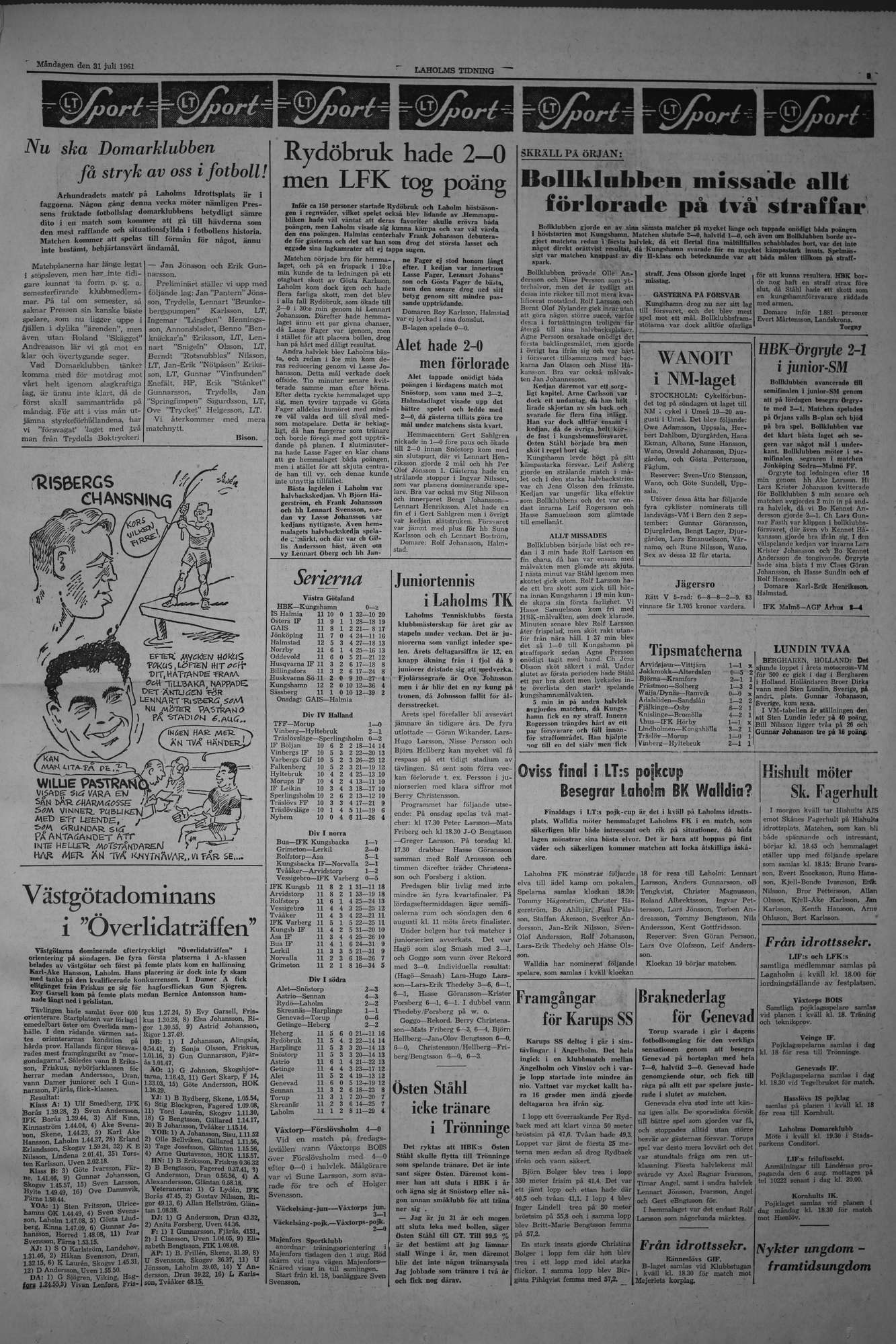 Laholms Tidning Måndag 31 juli 1961, sida 5