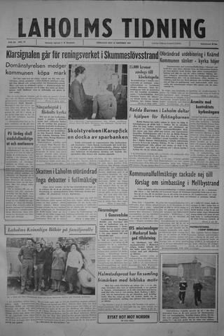 Förstasidan, Tisdag 31 oktober 1961