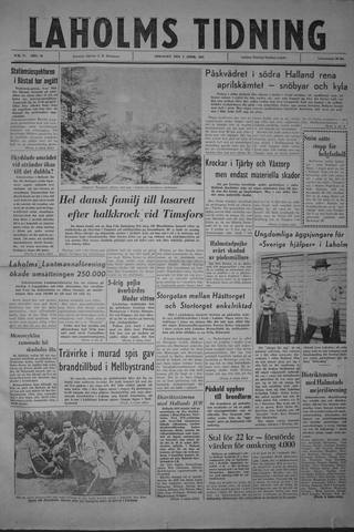 Förstasidan, Tisdag 4 april 1961