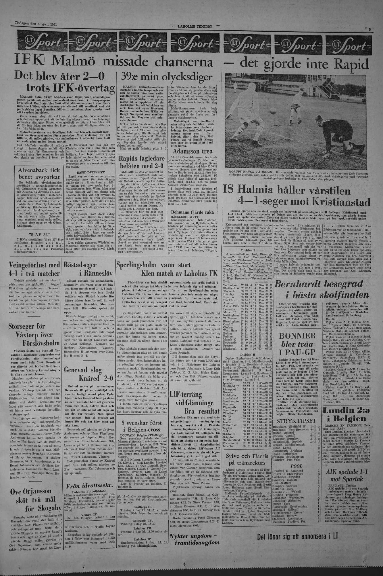 Laholms Tidning Tisdag 4 april 1961, sida 5