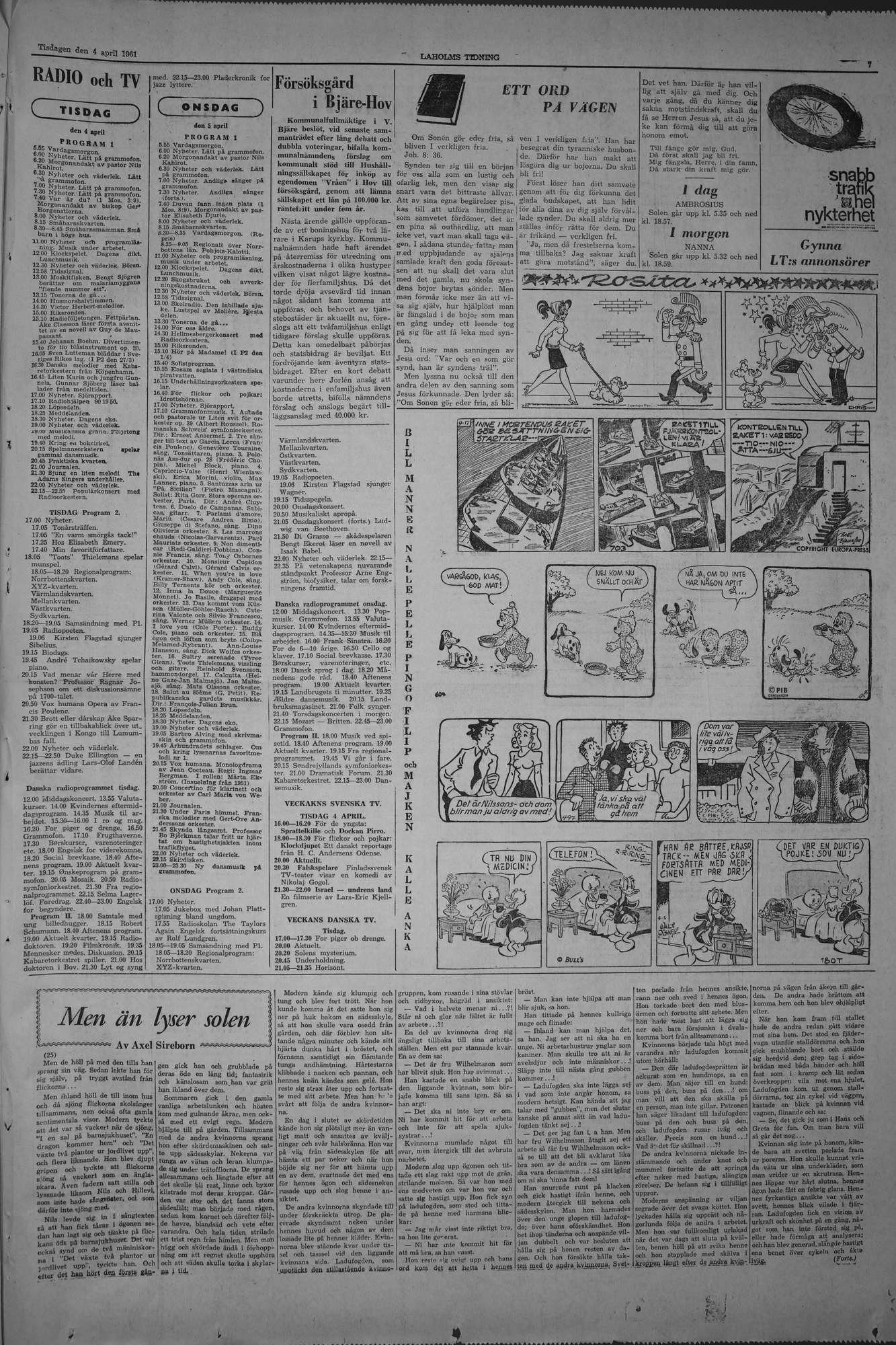 Laholms Tidning Tisdag 4 april 1961, sida 7