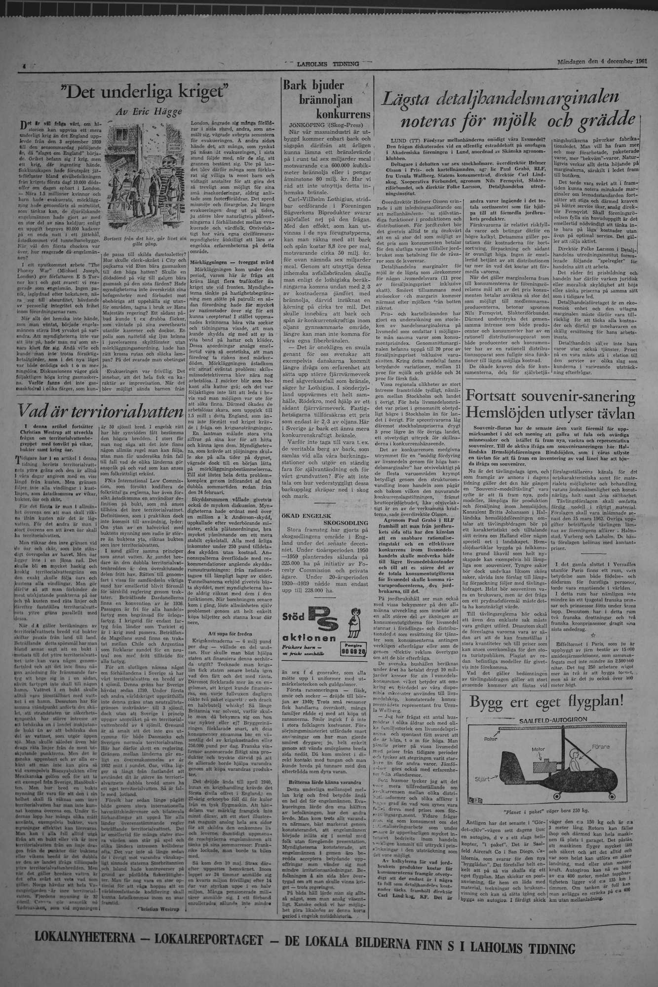 Laholms Tidning Måndag 4 december 1961, sida 4