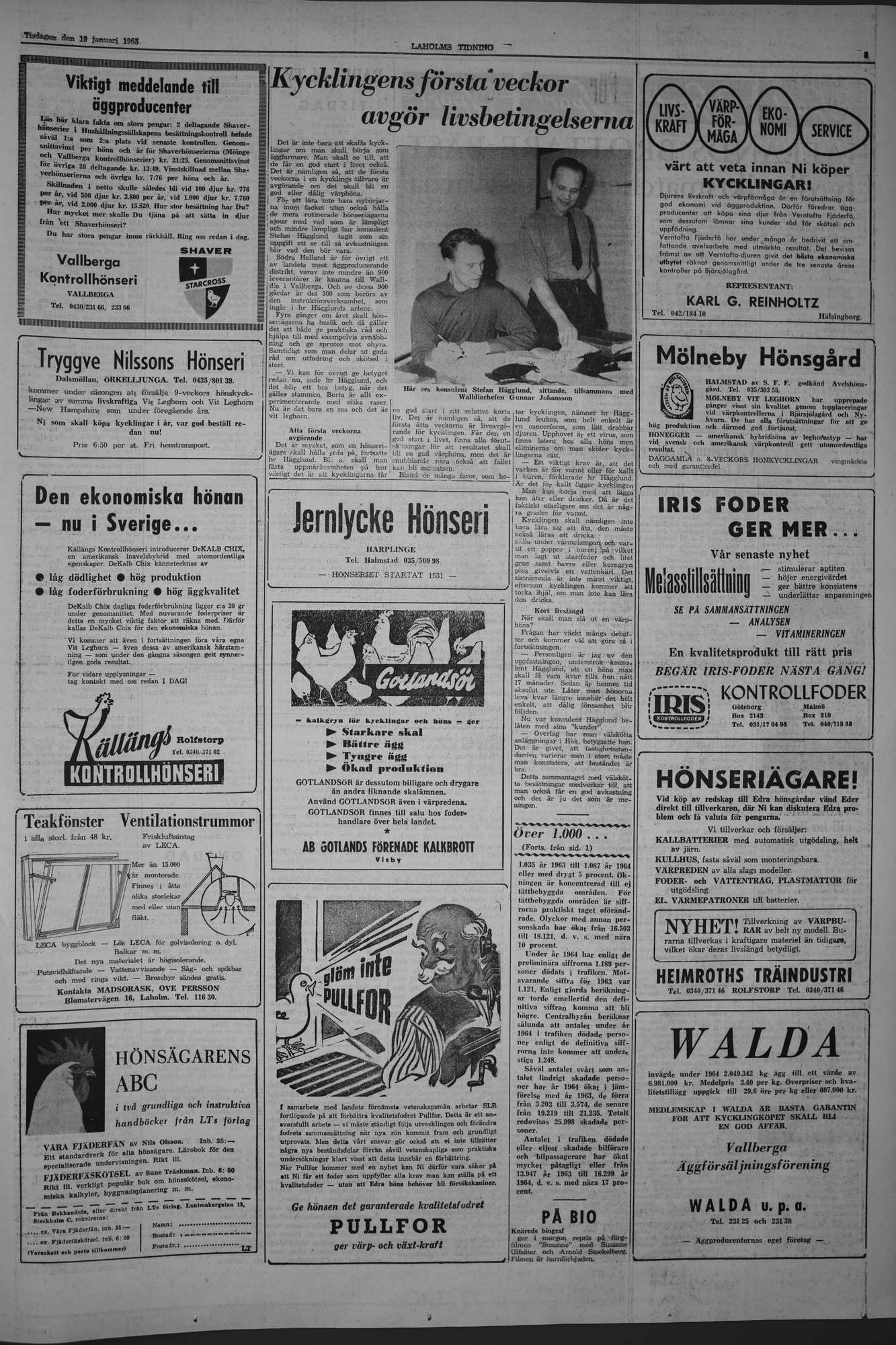 Laholms Tidning Tisdag 19 januari 1965, sida 5