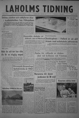 Förstasidan, Onsdag 4 januari 1961