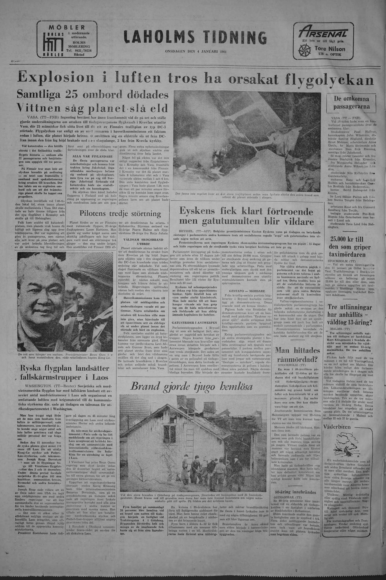 Laholms Tidning Onsdag 4 januari 1961, sida 8